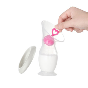 Bpa Free Silicon Milk Saver Collector Baby Brest Fütterung Saug Manuelle Silikonmilchpumpe Mit Deckel